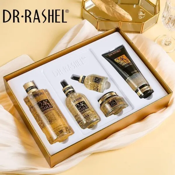 DR RASHEL 24K GOLD RADIANCE AND ANTI AGEING SKIN CARE SERIES 5 IN 1 SET - Image 2