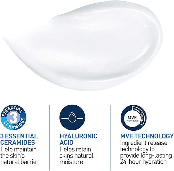 Cerave Moisturizing Cream for Dry Skin with Hyaluronic Acid 340G - Image 4