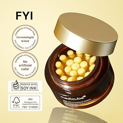 medicube Deep Vitamin C Golden Capsule Face Moisturizer - Liposome Capsules For Wrinkles, Skin Radiance - Transparent Gel for Glow Hydration - Korean Skin Care 1.94 oz - Image 2