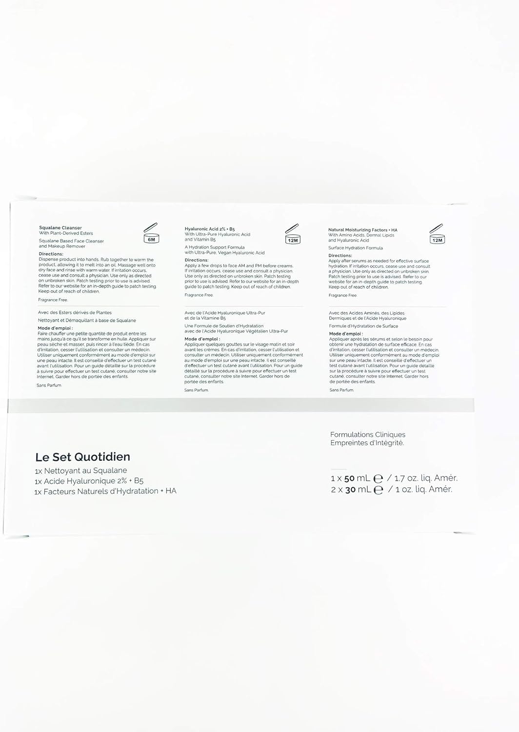 THE ORDINARY 3 Pieces Daily Set - Squalene Cleanser, Hyaluronic Acid 2% +B5 with Natural Moisturizing Factors + HA - Image 2